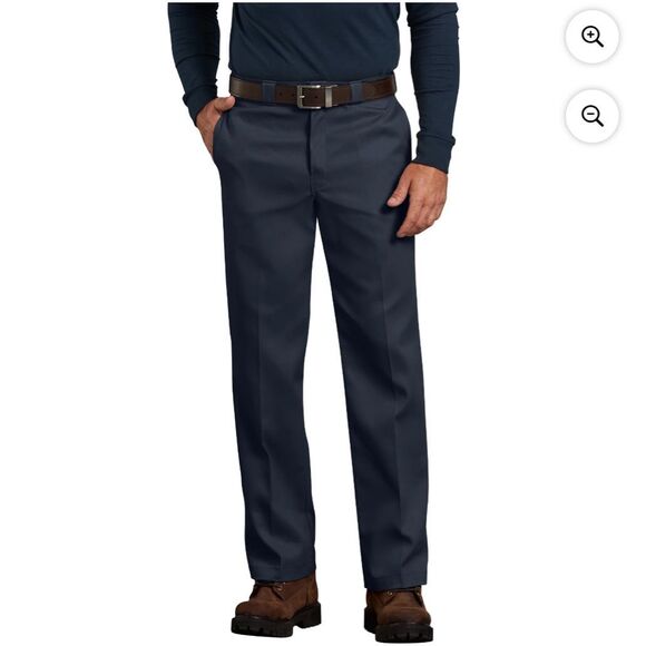 NWT DICKIES Men’s Work Pants 48x30 Navy 874 Original Fit Flex Durable At Waist - Picture 1 of 13